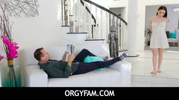 OrgyFam - Stepdaddy Teaching Sex To Hot Stepdaughter – Mia Moore